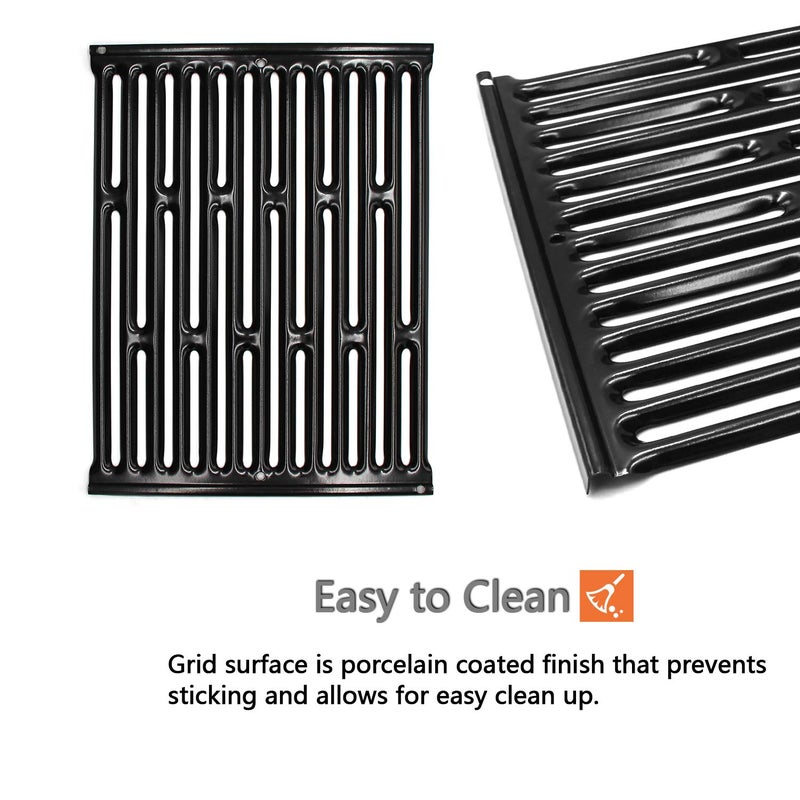 Hongso 7523 7521 7522 15 Inch Porcelain Enameled Cooking Grates 15 x 11 1/4 Replacement for Weber Spirit E-210, Spirit S 200 & 210 (with Side Control), Genesis Silver A, Spirit 500, 65904 65905 Grills - Image 4